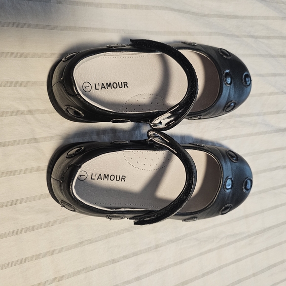 L'Amour Black Polka Dot Dress Shoes - Picture 4 of 4